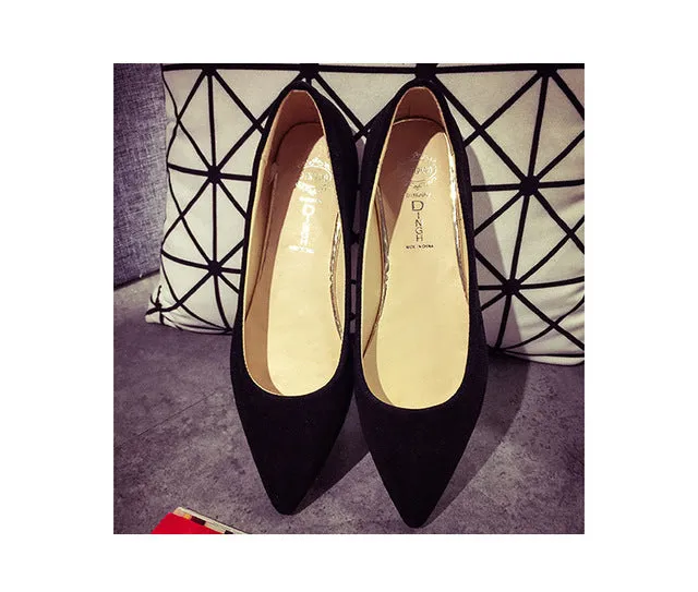 2016 Fashion Women Shoes Woman Flats high quality suede Casual Comfortable pointed toe Rubber Women Flat Shoe Hot Sale New Flats