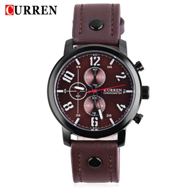 2017 CURREN Men Watches Luxury Brand Casual Men Watches Analog Military Sports Watch Quartz Male Wristwatches Relogio Masculino