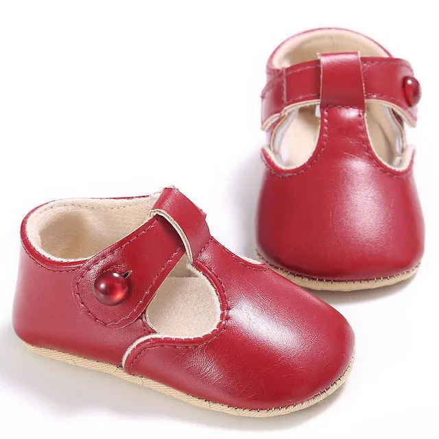 5 Color Sweet Casual Princess Girls Baby Kids Pu Leather Solid Crib Babe Infant Toddler Cute Ballet Mary Jane Shoes 0-1T