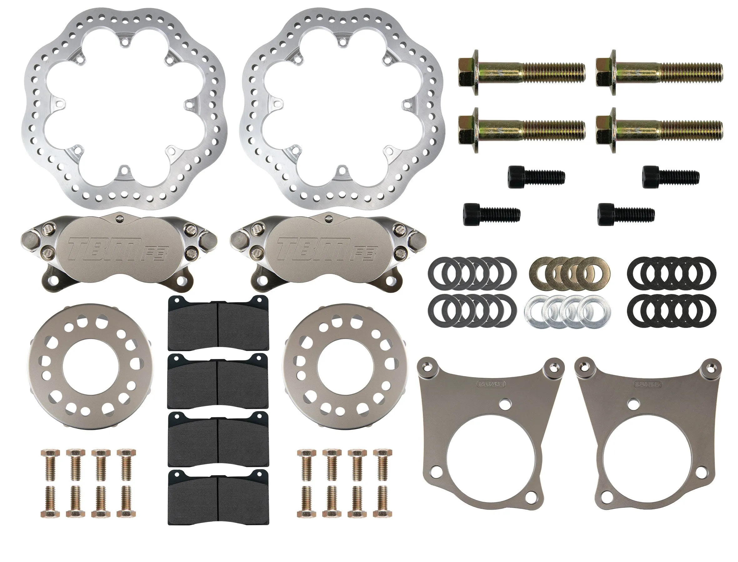 97-13 Corvette C5/C6 F3 Caliper Front/Rear Drag Racing Brakes (Reuses Factory Hubs) 001-0245