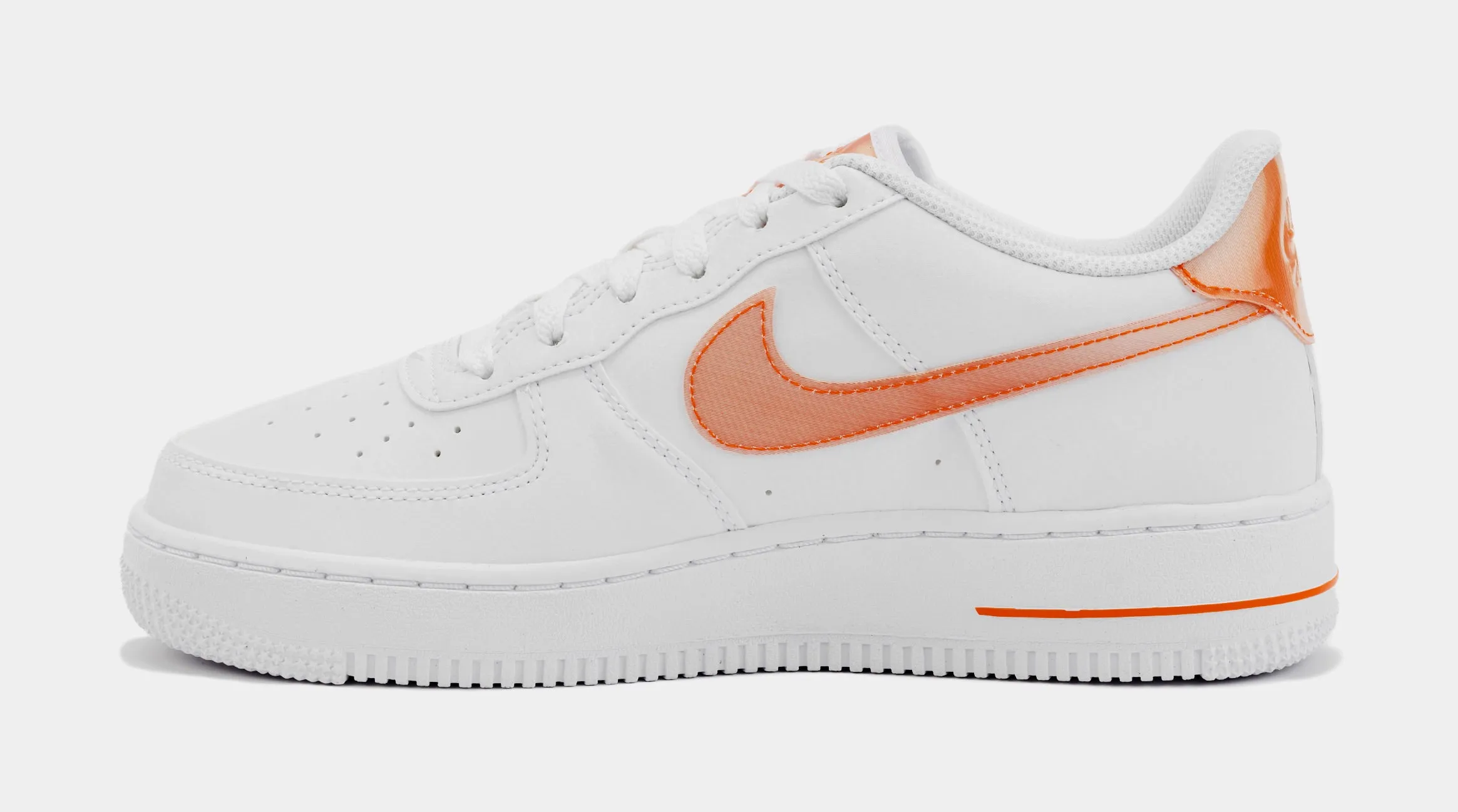 Air Force 1 Next Nature Grade School Lifestyle Shoes (White/Orange)