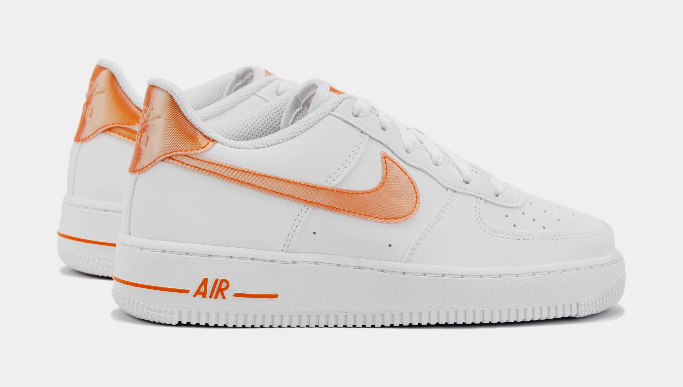 Air Force 1 Next Nature Grade School Lifestyle Shoes (White/Orange)