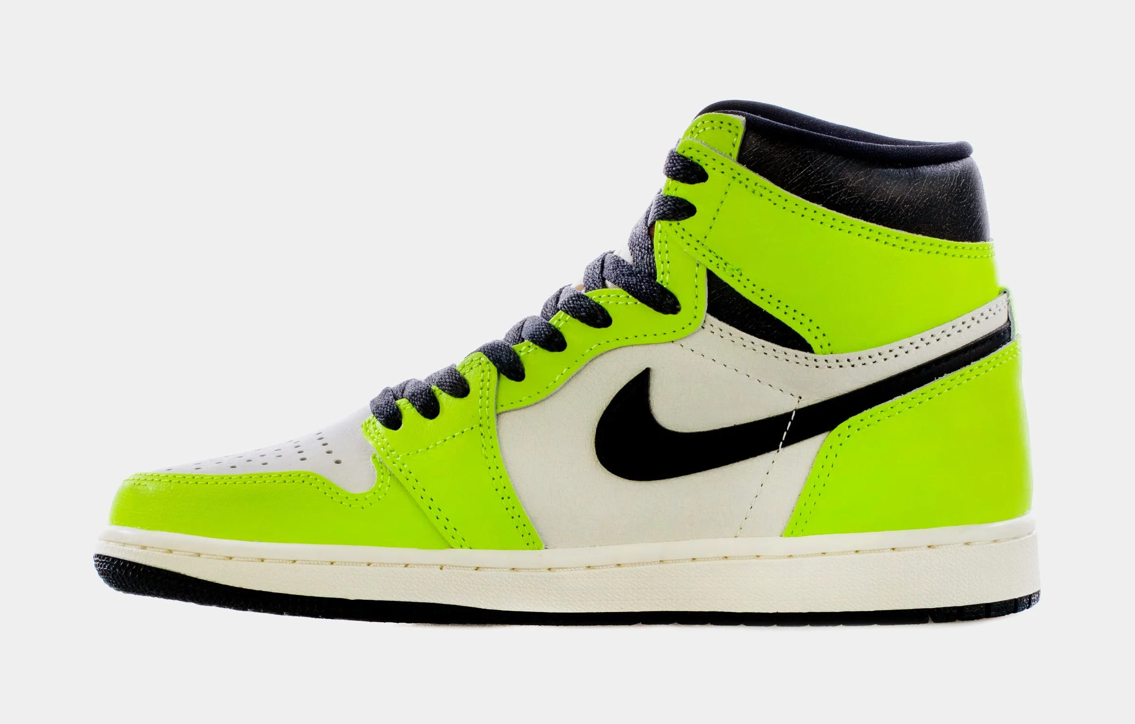 Air Jordan 1 High OG Visionaire Mens Lifestyle Shoes (Black/Neon Yellow) Free Shipping