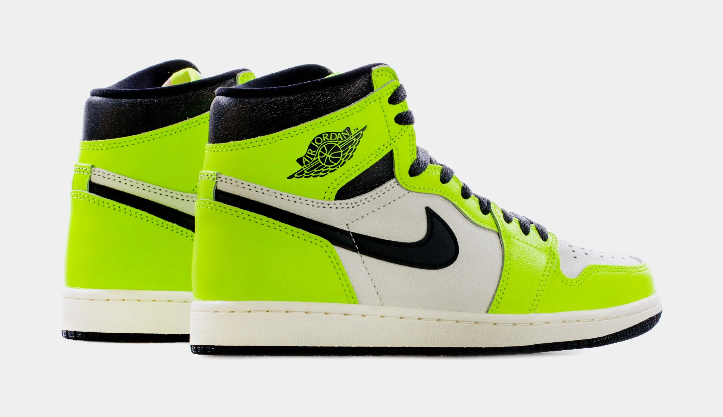 Air Jordan 1 High OG Visionaire Mens Lifestyle Shoes (Black/Neon Yellow) Free Shipping