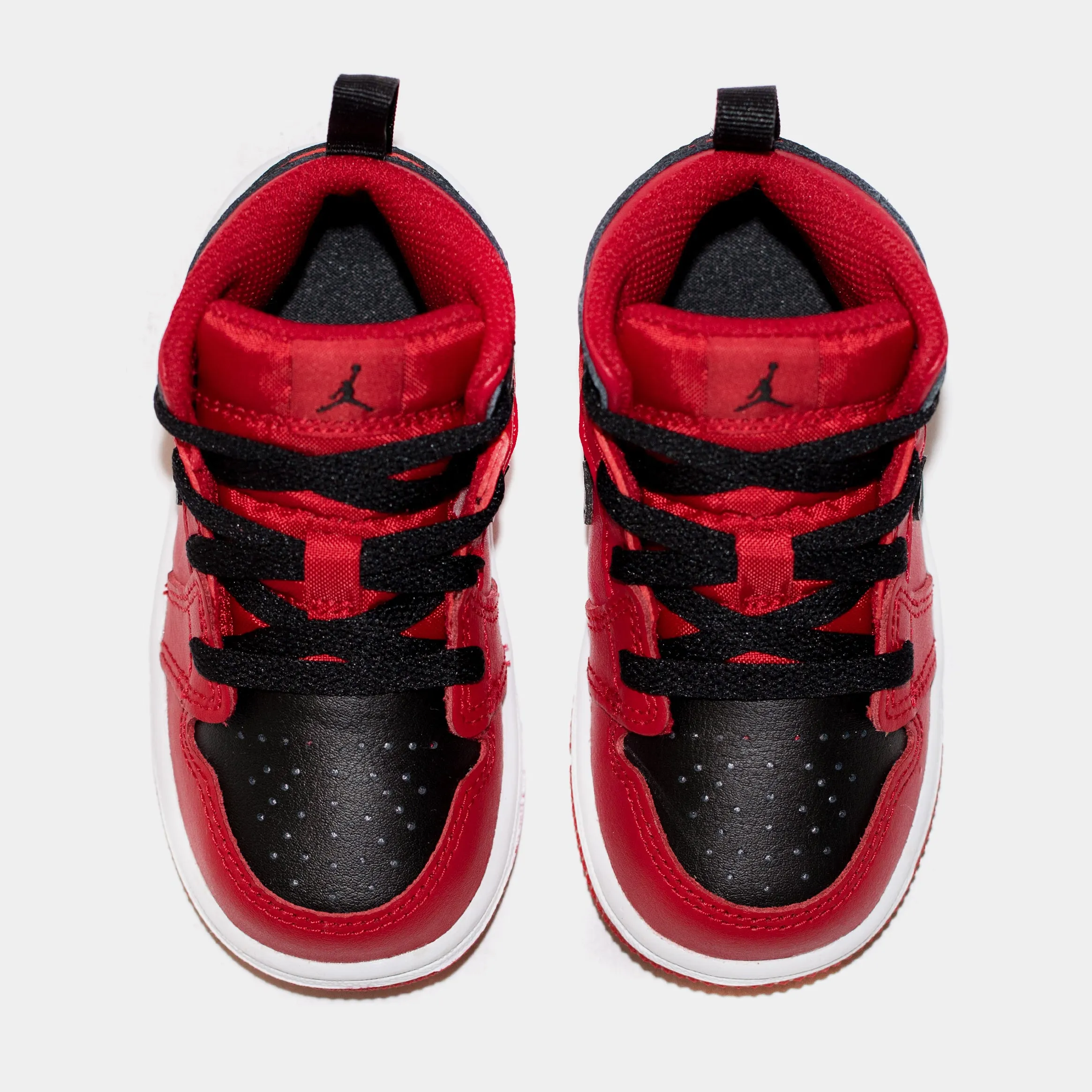 Air Jordan 1 Mid Infant Toddler Lifestyle Shoes (Red/Black)