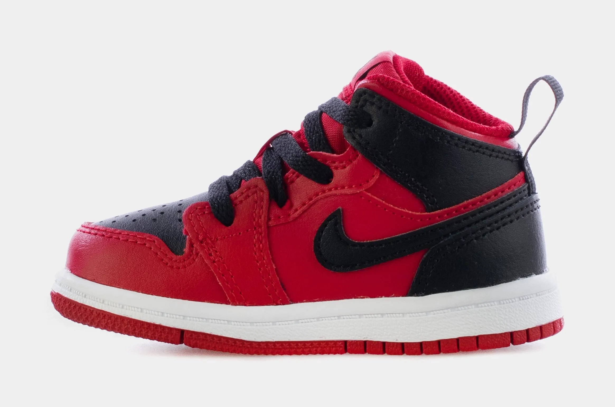 Air Jordan 1 Mid Infant Toddler Lifestyle Shoes (Red/Black)