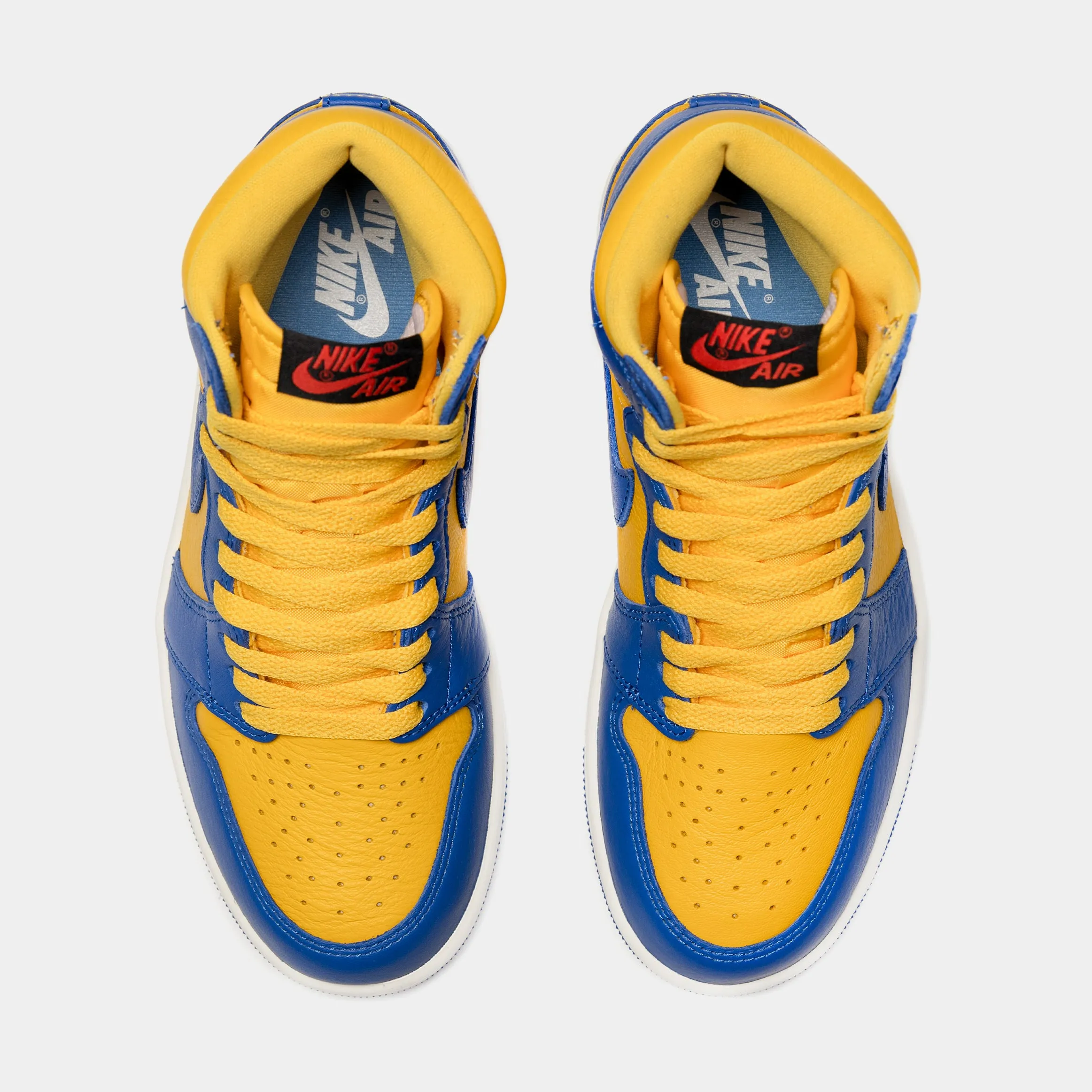 Air Jordan 1 Retro High OG Reverse Laney Womens Lifestyle Shoes (Yellow/Blue)