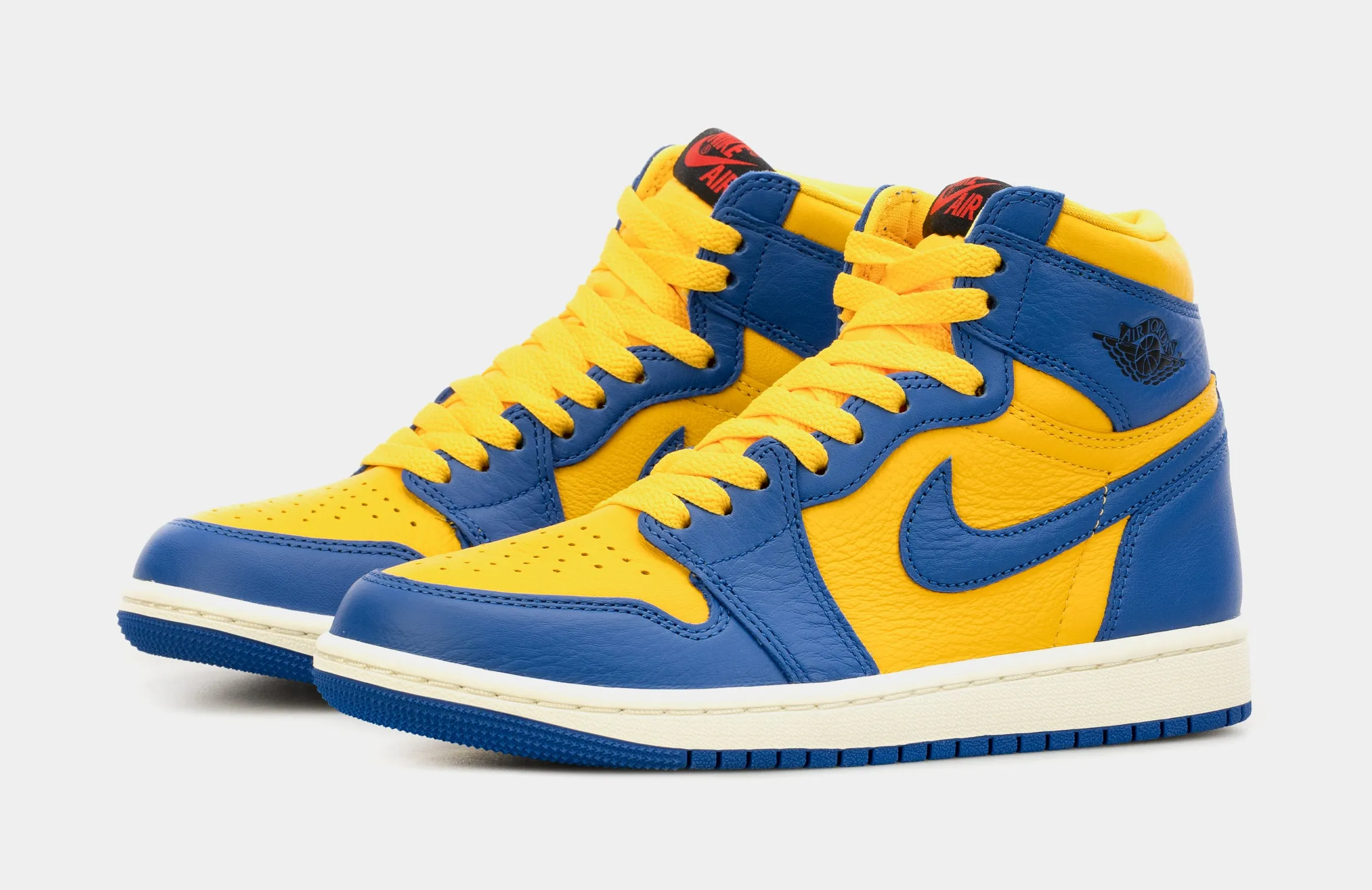 Air Jordan 1 Retro High OG Reverse Laney Womens Lifestyle Shoes (Yellow/Blue)