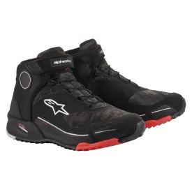 Alpinestars CR-X Drystar Waterproof Motorcycle Shoes Black Camo Red