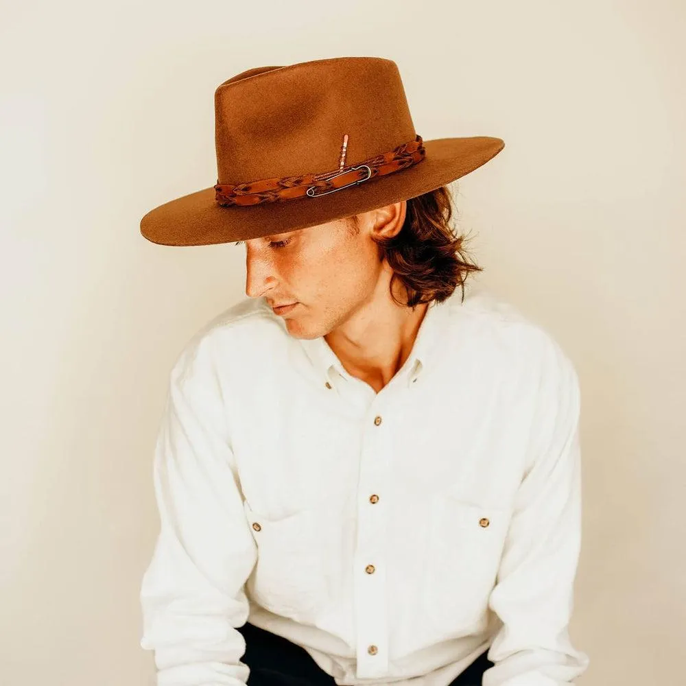 Aspen | Mens Wide Brim Felt Fedora Hat