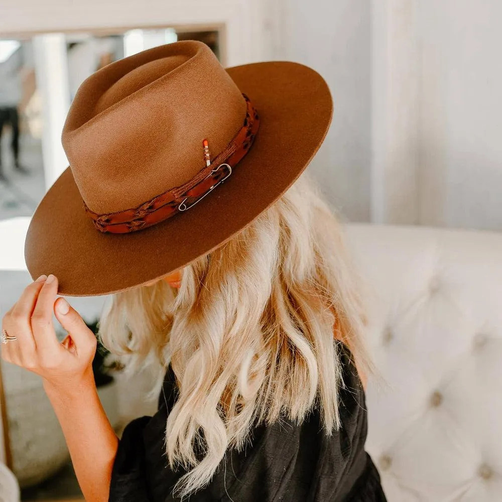 Aspen | Womens Wide Brim Felt Fedora Hat