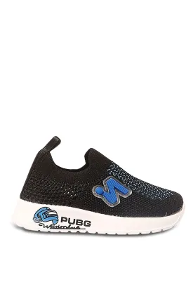 Baby Boys Black Fly Knit Slip-On