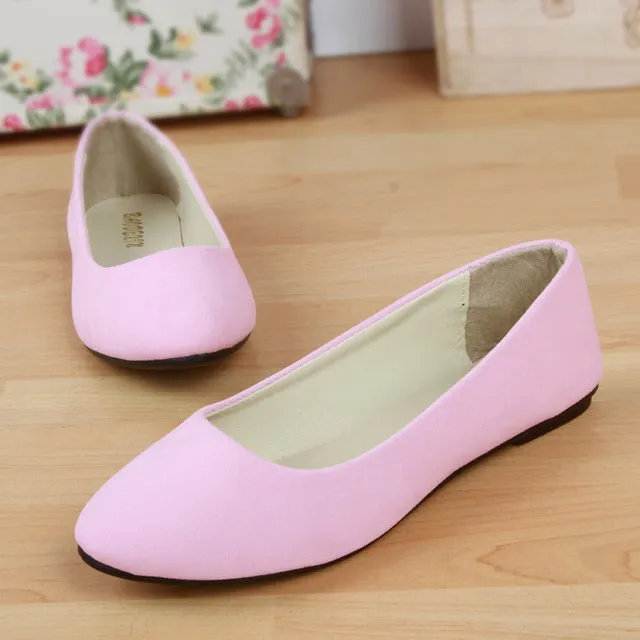 Big Size Women Flats Candy Color Shoes Woman Loafers Spring Autumn Flat Casual Shoes Women Zapatos Mujer Plus Size 35-43