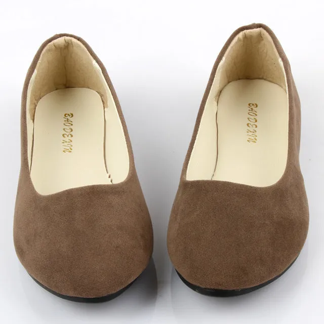 Big Size Women Flats Candy Color Shoes Woman Loafers Spring Autumn Flat Casual Shoes Women Zapatos Mujer Plus Size 35-43