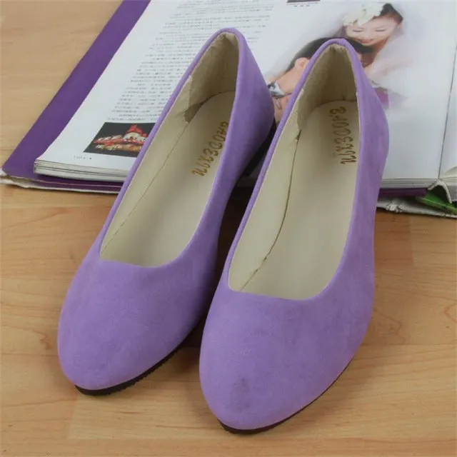 Big Size Women Flats Candy Color Shoes Woman Loafers Spring Autumn Flat Casual Shoes Women Zapatos Mujer Plus Size 35-43