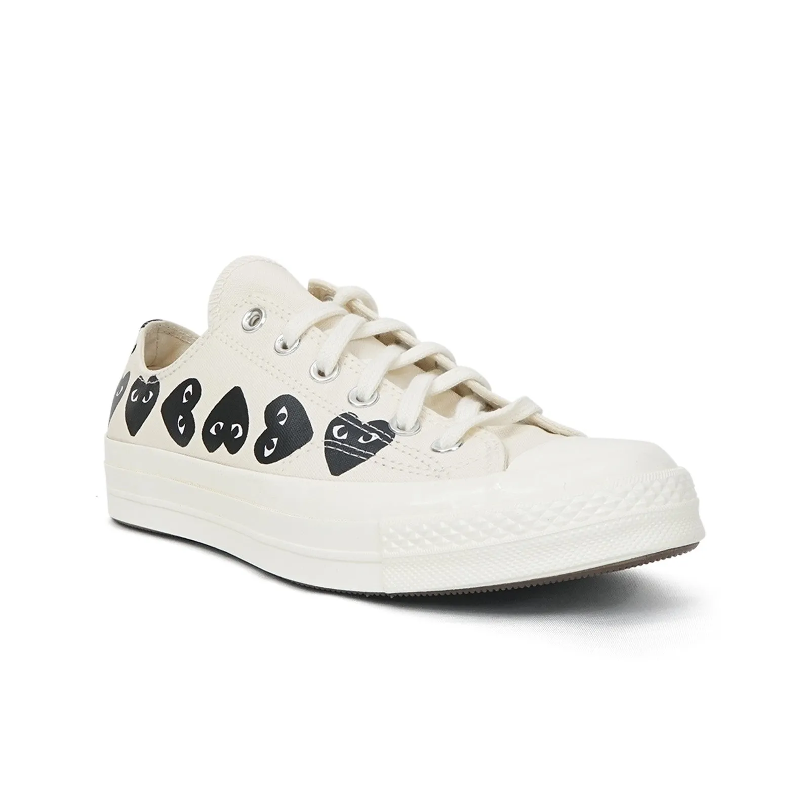 Converse x Comme des Garçons PLAY Chuck Taylor '70 All Star Low Milk Multi Heart Men's Shoes AZ-K126-001-2