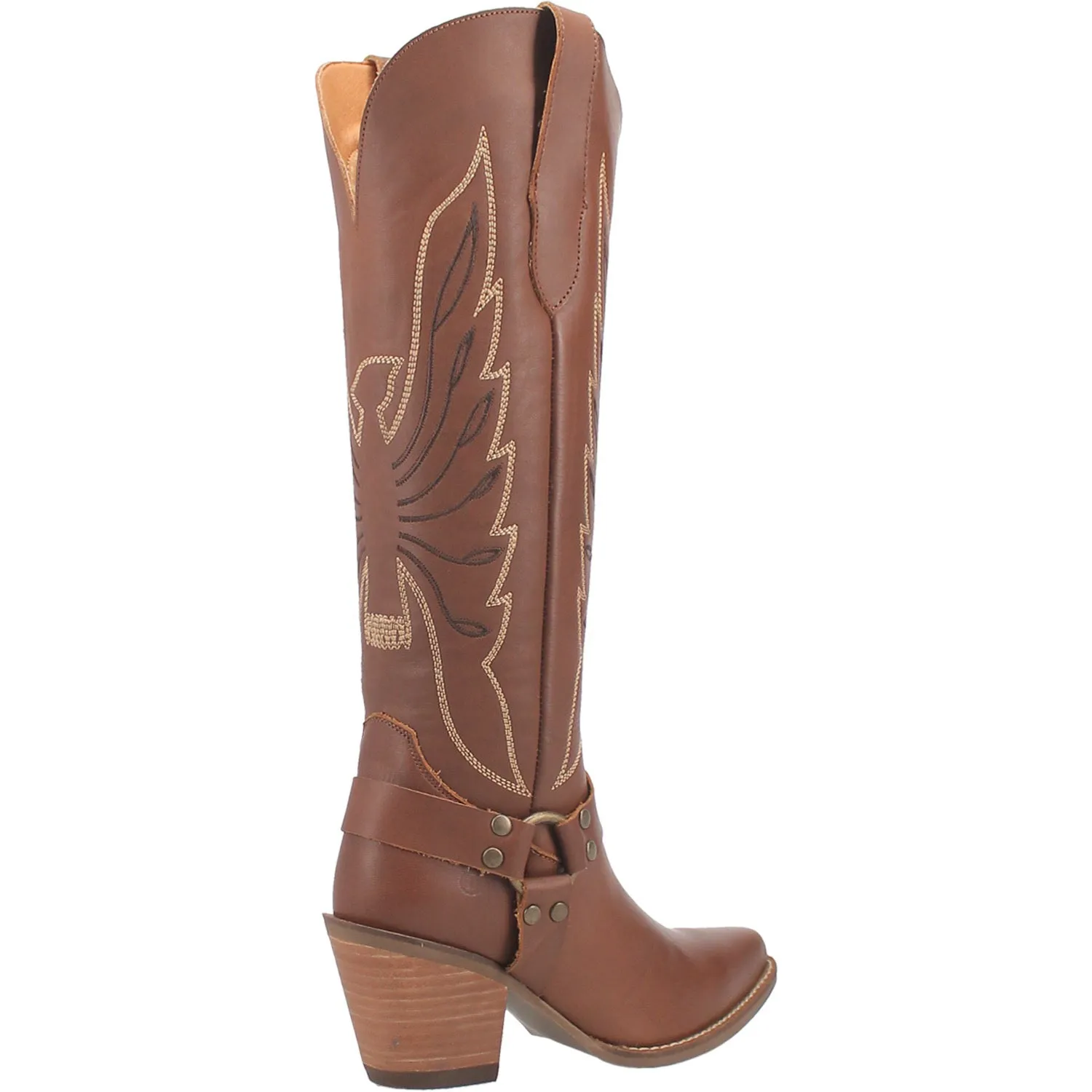 Dingo Womens Heavens To Betsy Cowboy Boots Leather Brown