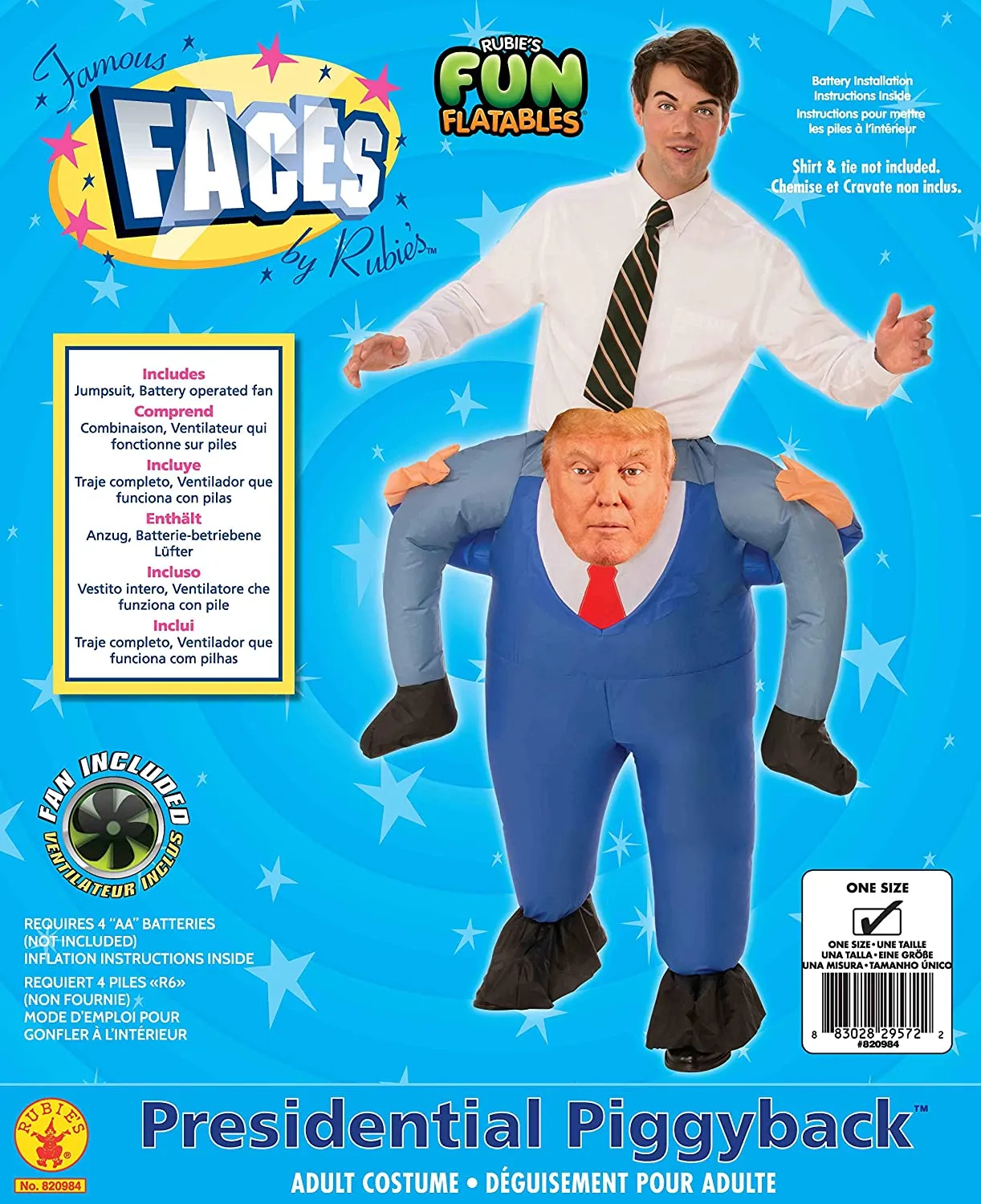 Donald Trump Presidential Piggyback Costume - Very Funny Limited Inventory