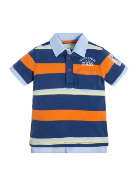 Eco Orange Striped Polo Shirt (2-7)