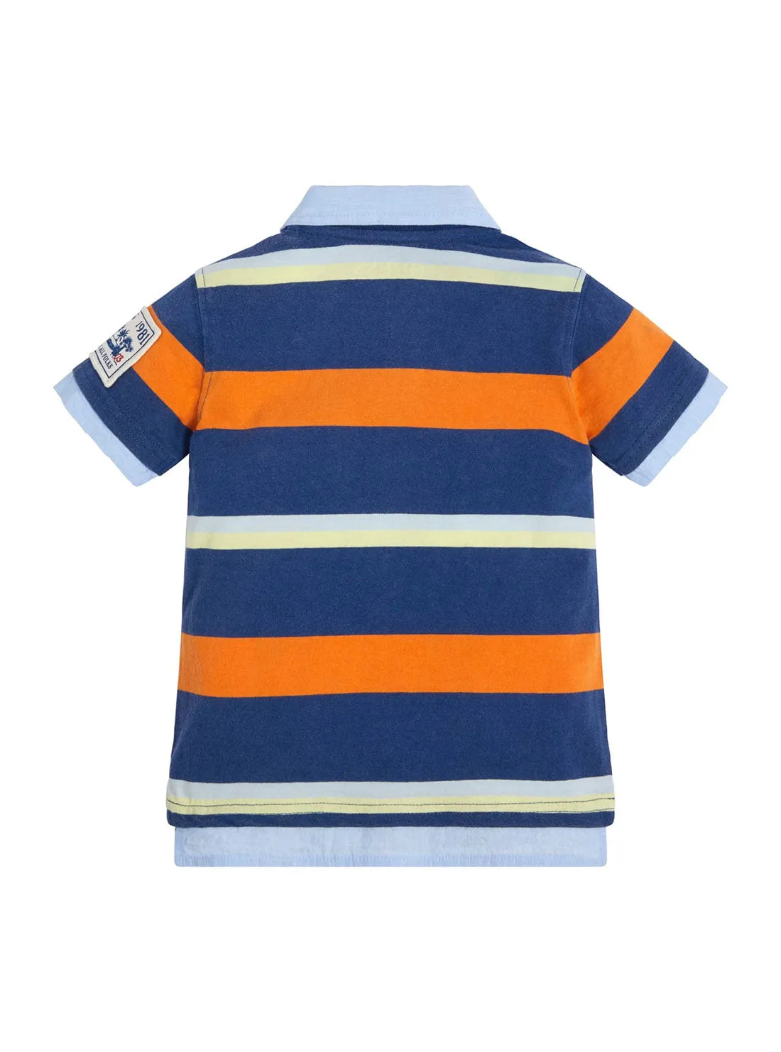 Eco Orange Striped Polo Shirt (2-7)