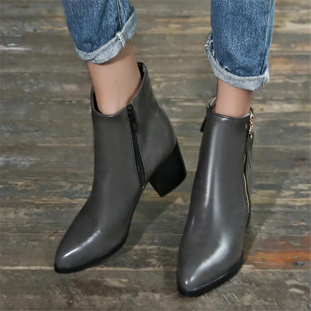 fashion square high heels women Boots