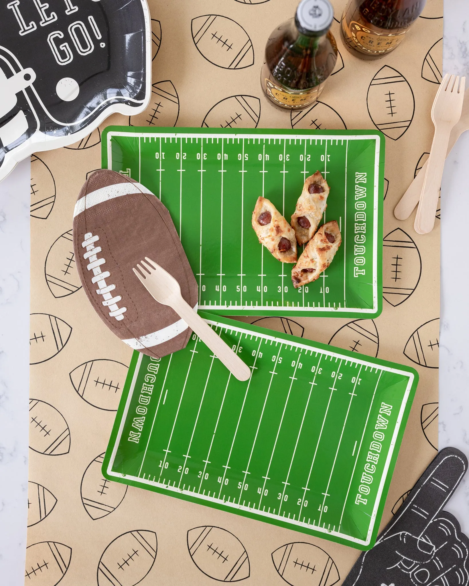 Football #1 Hand Shaped Paper Dinner