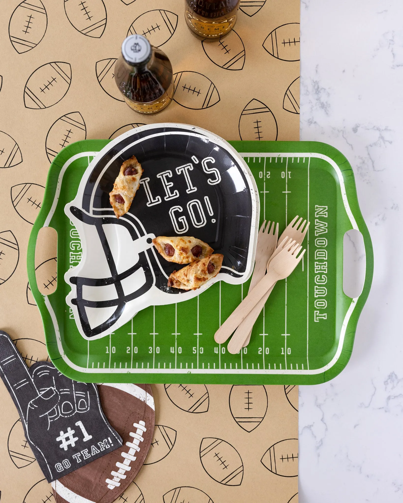 Football #1 Hand Shaped Paper Dinner