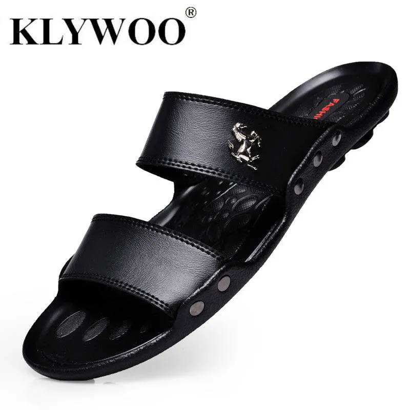 Hot New Summer Fashion Shoes Men Flats Sandals Slides Beach Flip Flops Brand Men's Sandals Casual Slippers Shoes For Men Black