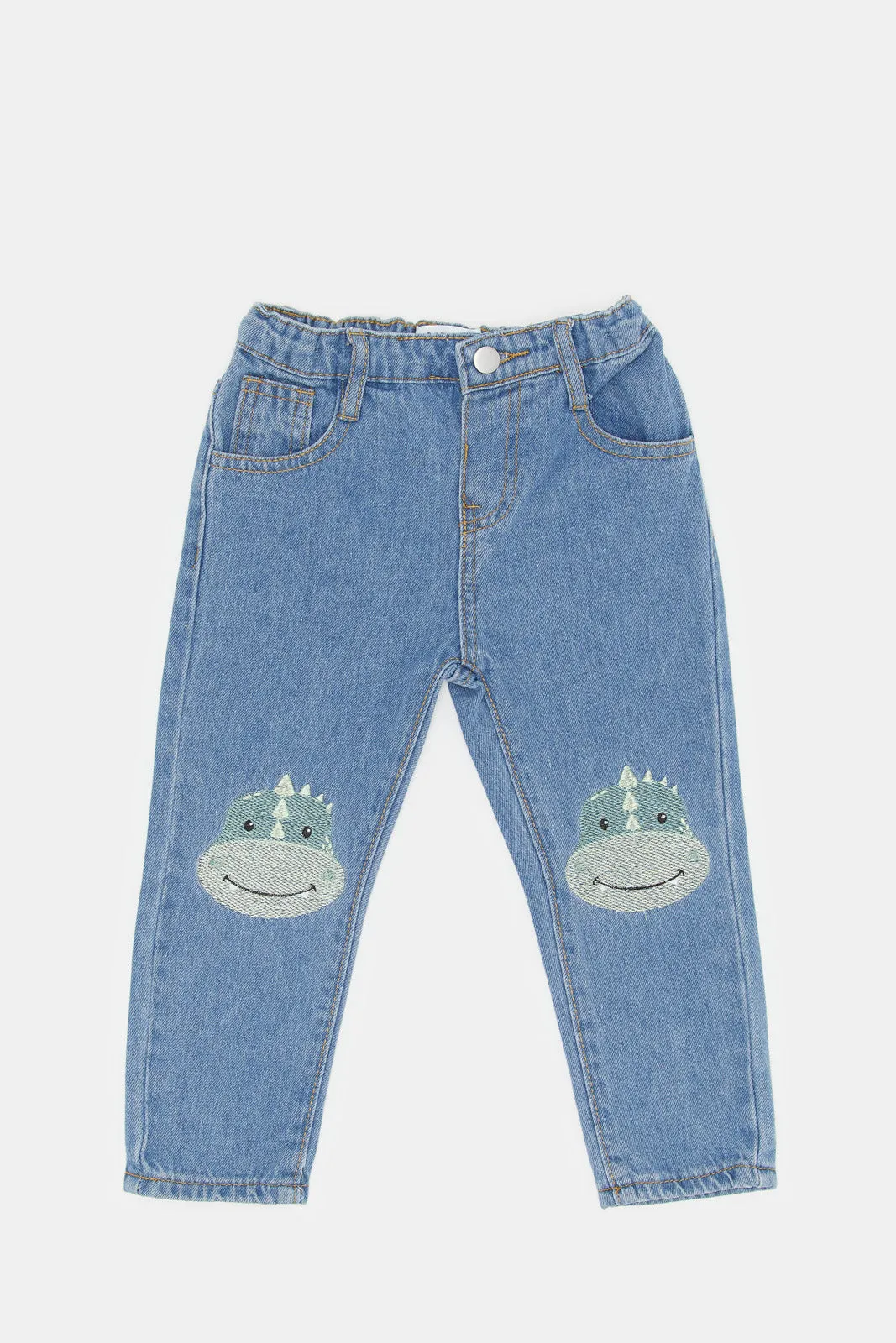 Infant Boys Blue Dino Novelty Jean