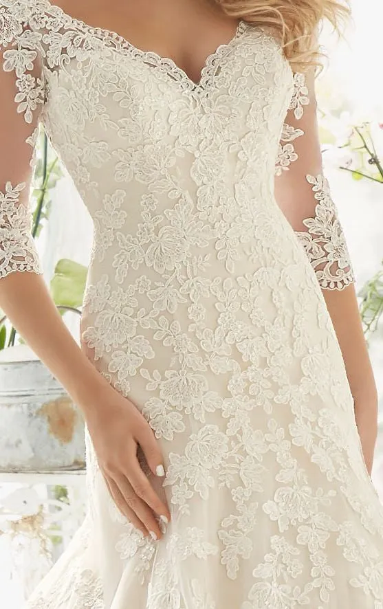 Lace Princess Mermaid Wedding Dresses at Bling Brides Bouquet online Bridal Store