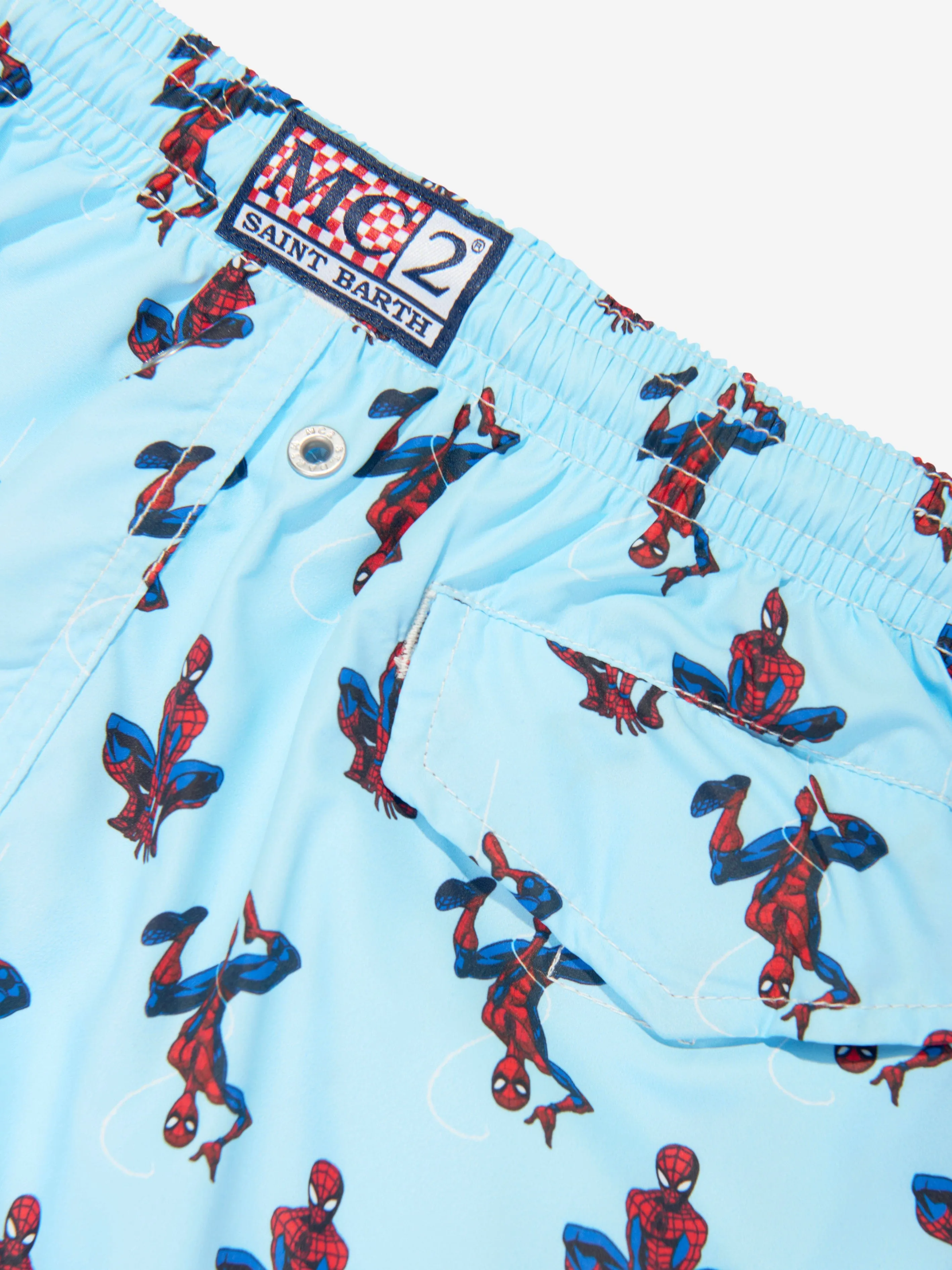 MC2 Saint Barth Boys Spidey Hanging Swim Shorts in Multicolour