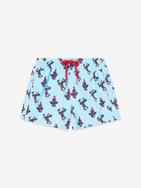 MC2 Saint Barth Boys Spidey Hanging Swim Shorts in Multicolour