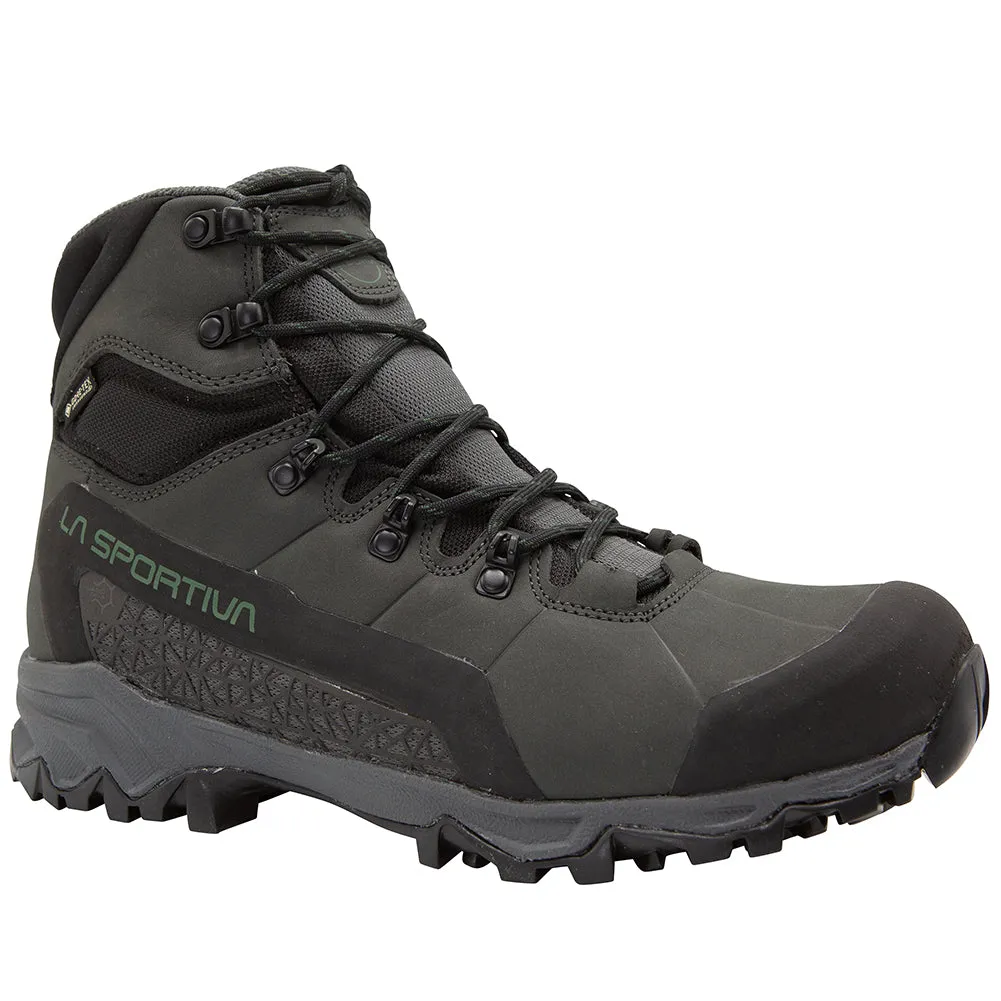 Men's La Sportiva Nucleo High II GTX Color: Carbon/ Forest (WIDE WIDTH)