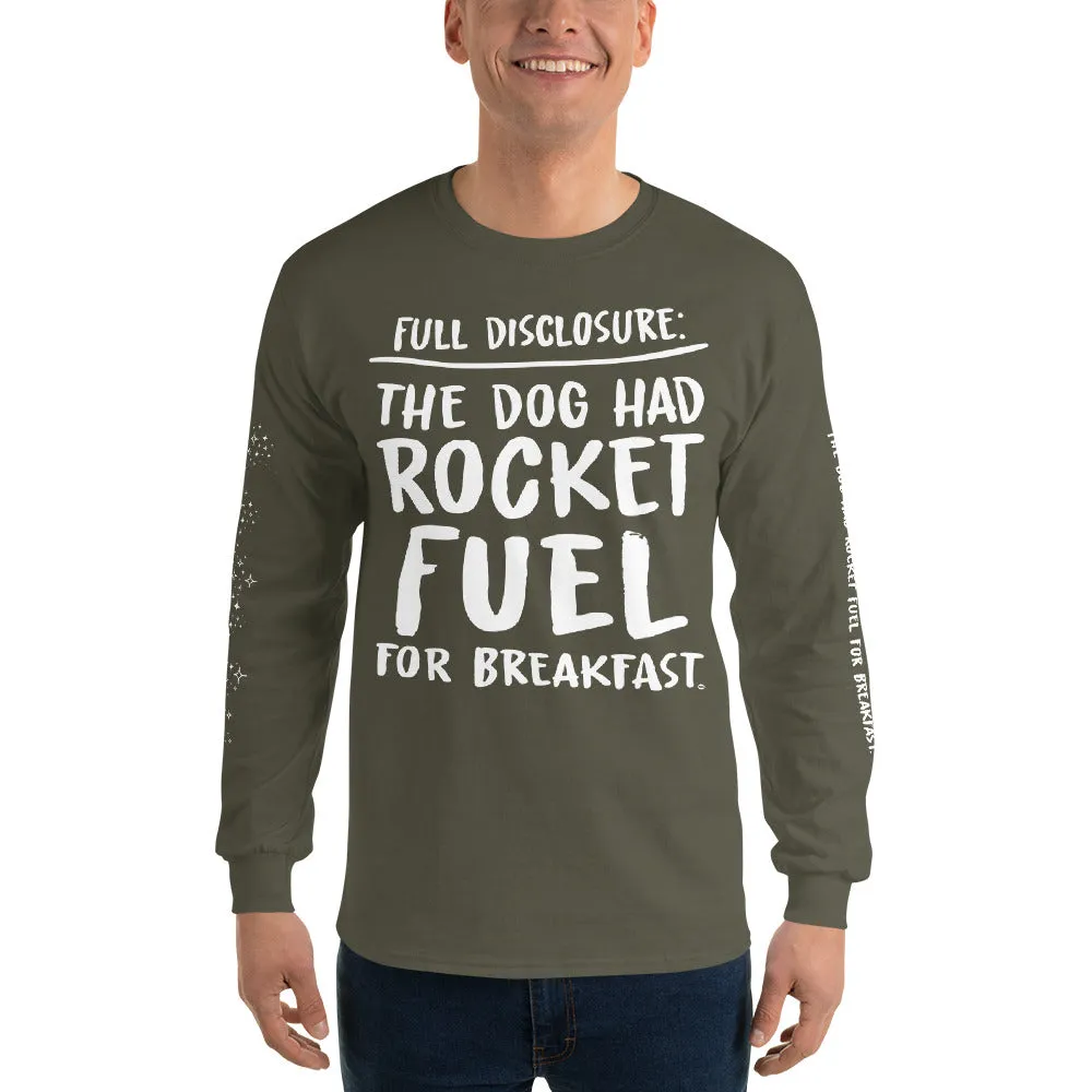 men's long sleeve tee: rocket fuel super edition