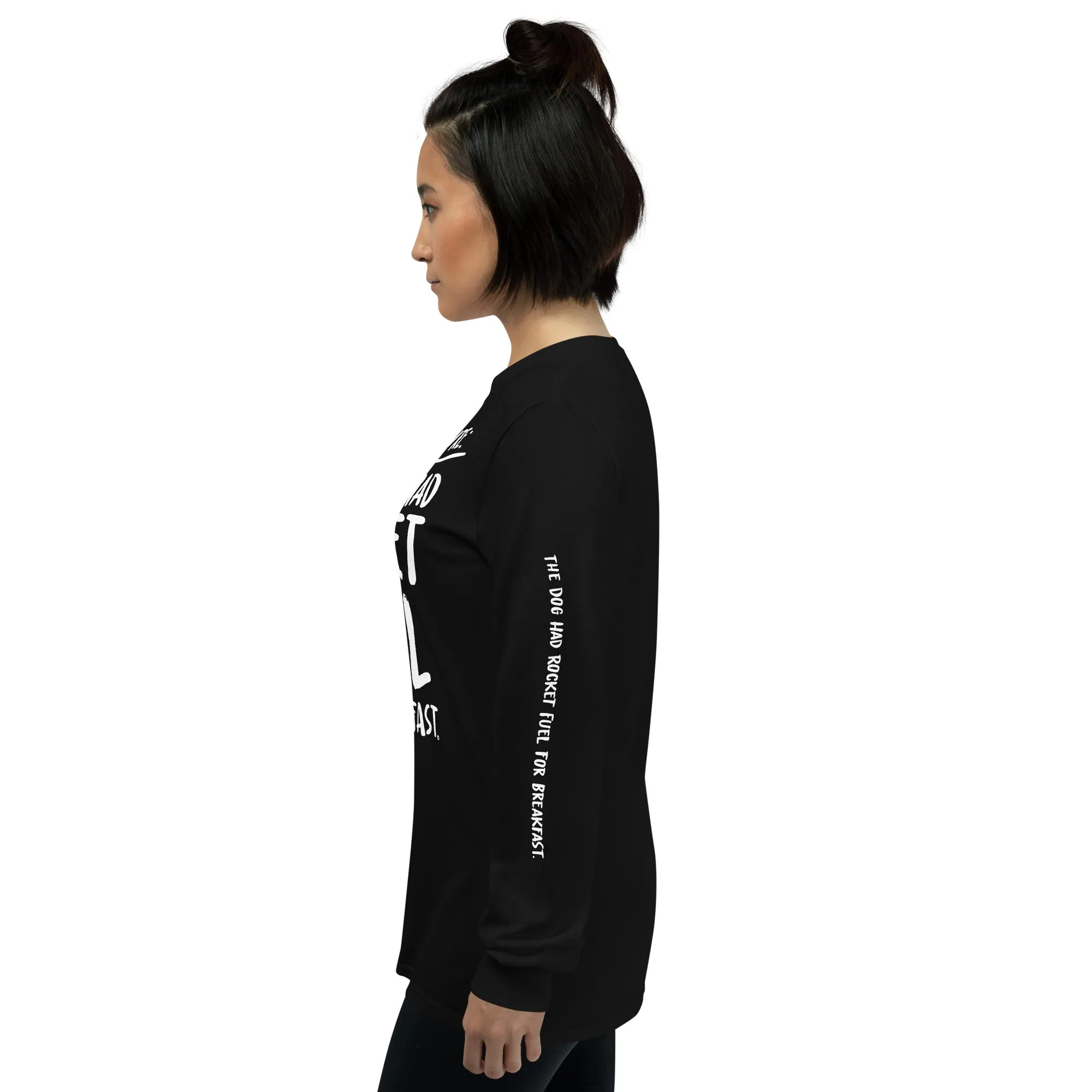 men's long sleeve tee: rocket fuel super edition