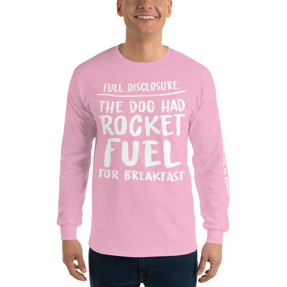 men's long sleeve tee: rocket fuel super edition