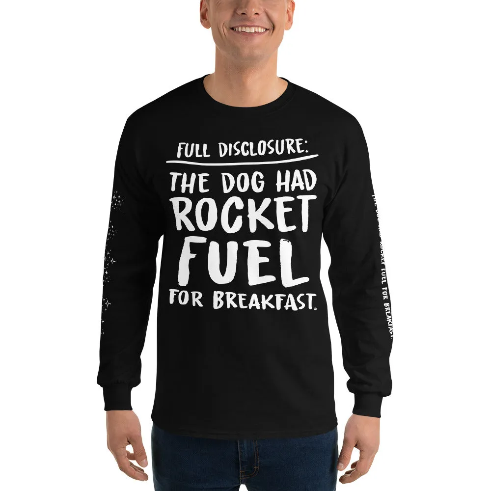 men's long sleeve tee: rocket fuel super edition