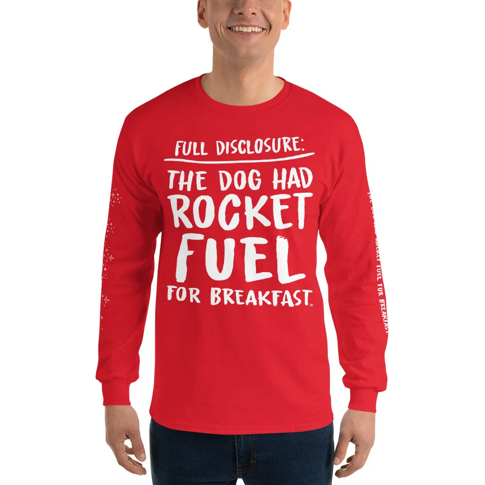 men's long sleeve tee: rocket fuel super edition