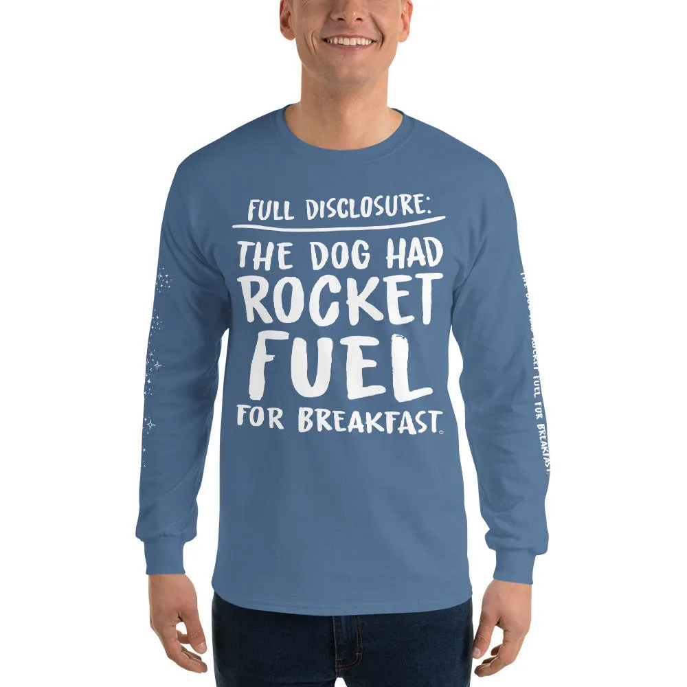 men's long sleeve tee: rocket fuel super edition