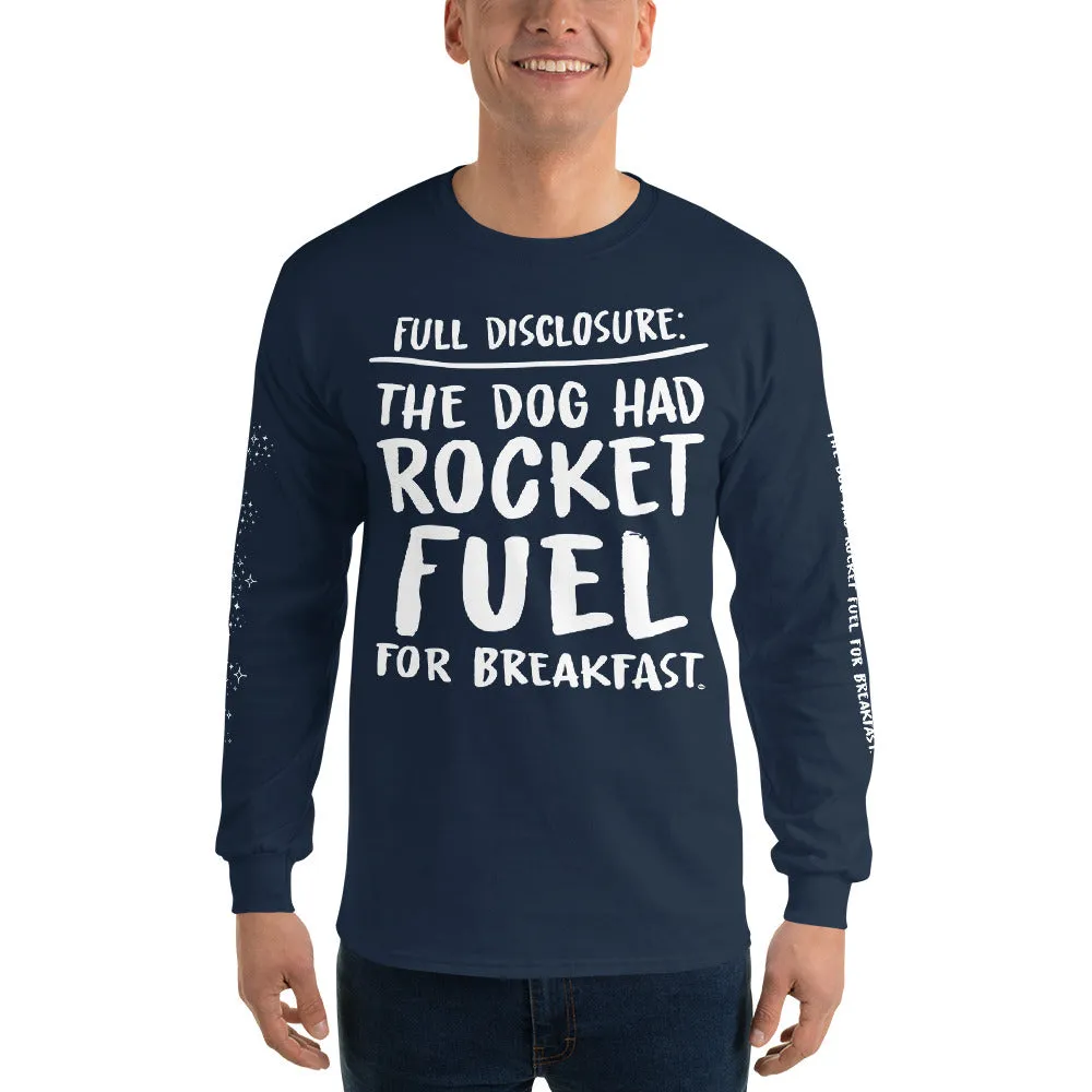 men's long sleeve tee: rocket fuel super edition