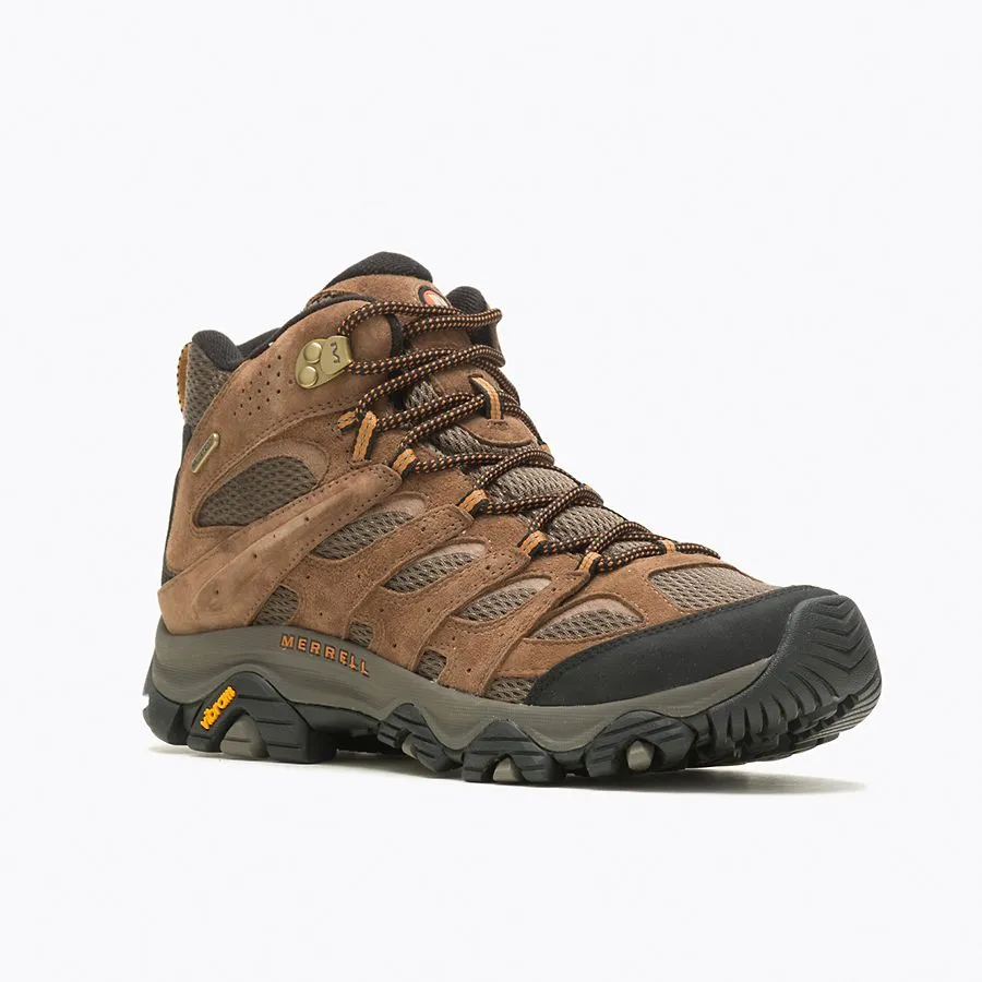 Men's Merrell Moab 3 Mid Waterproof Color: Earth (WIDE WIDTH)