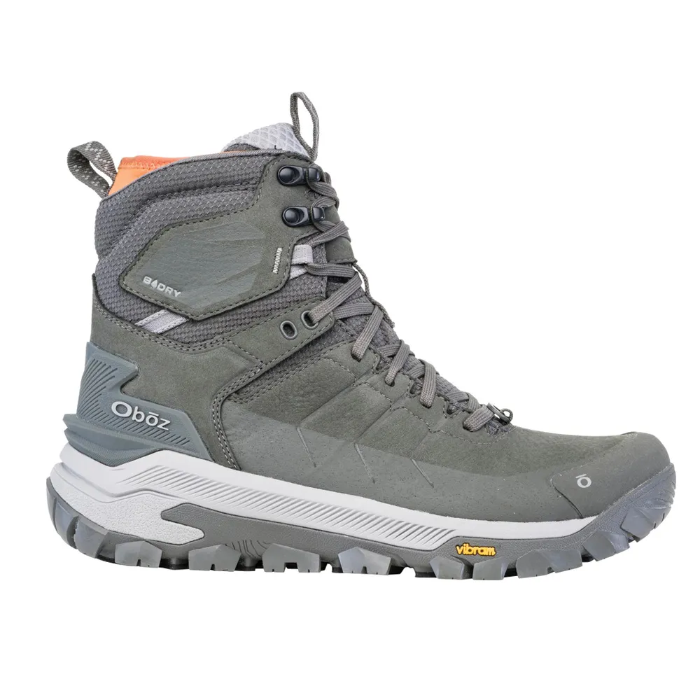 Men's Oboz Bangtail Mid Insulated Waterproof Color: Charcoal