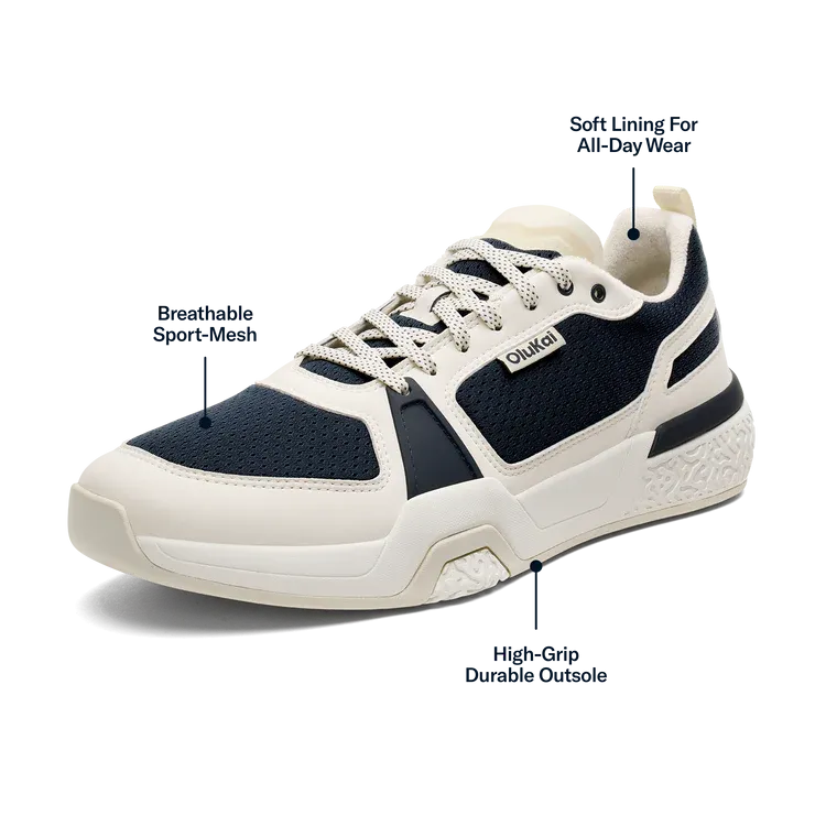 Men's Olukai Anau Color: Mood Indigo / Bright White