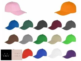 Mens Womens Plain Baseball Cotton Cap