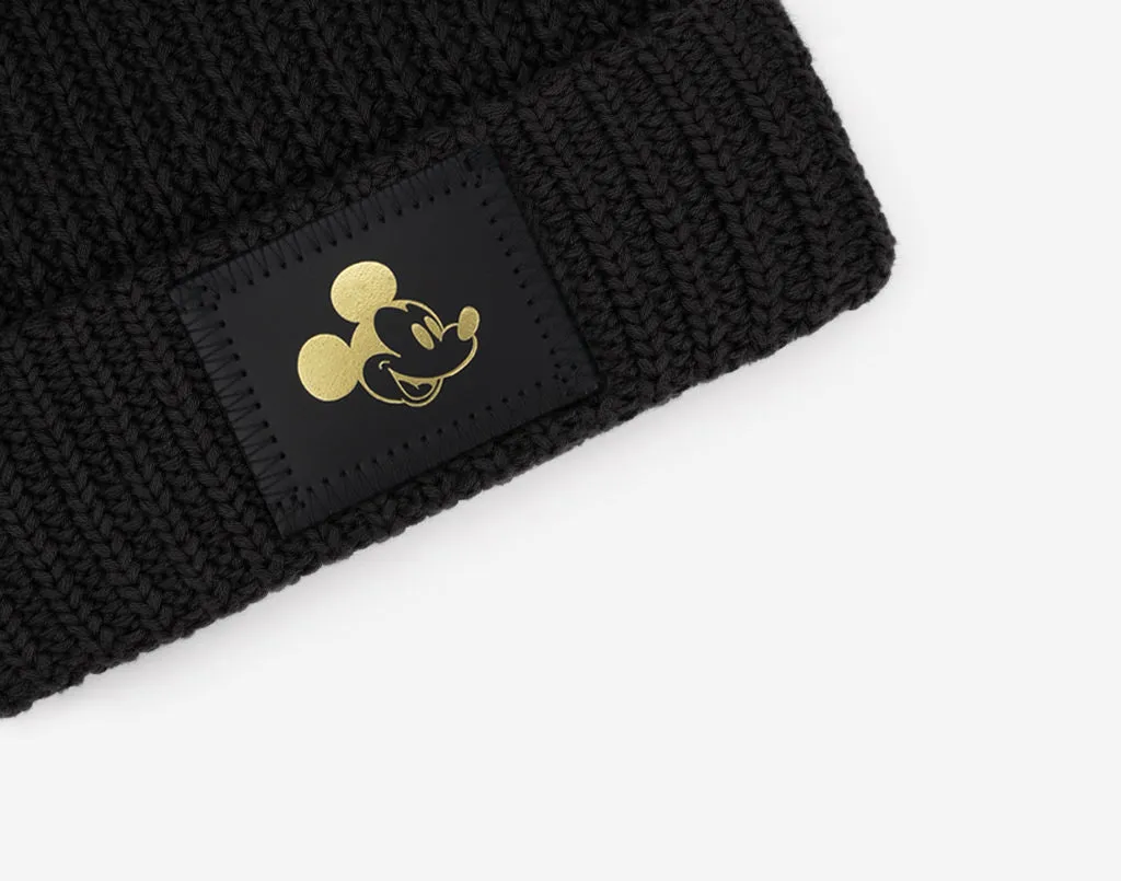 Mickey Mouse Black Kids Double Pom Beanie