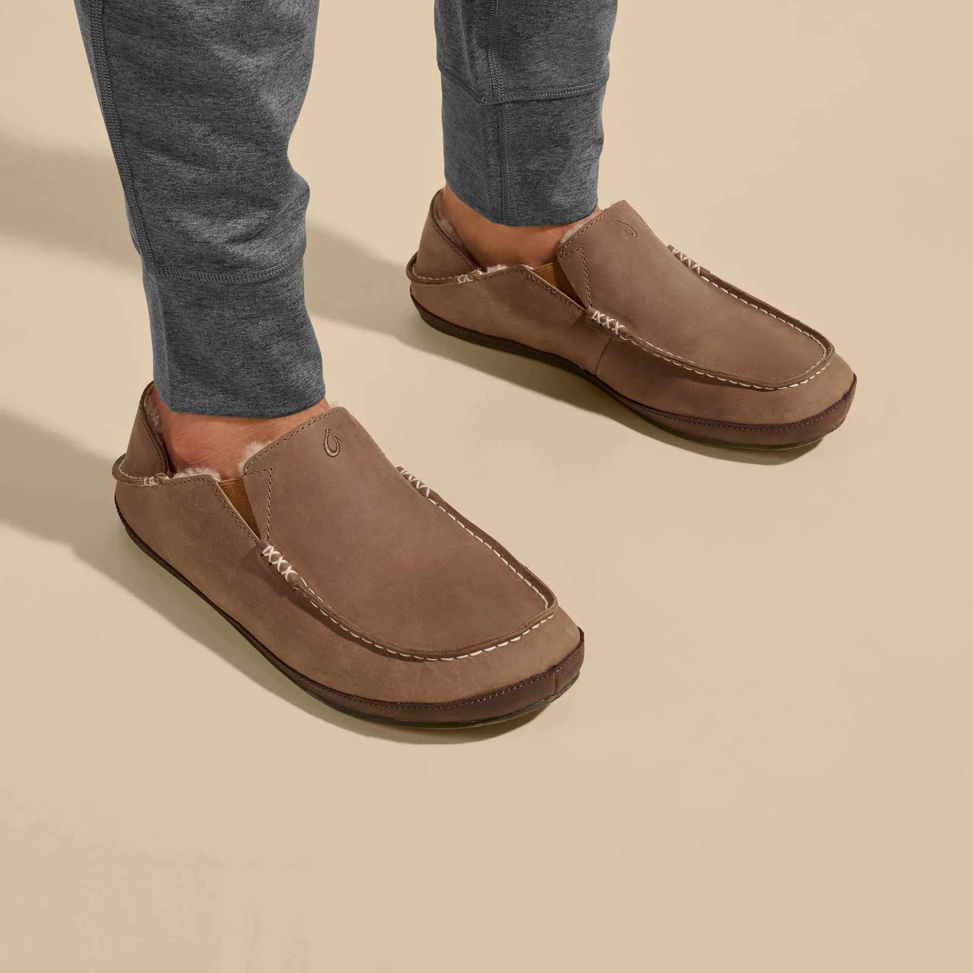 Moloā Slipper - Toffee / Dark Wood