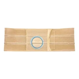 Nu-Hope Support Belt, Original Flat Panel, 2-7/8'' Stoma, 8'' Wide, Right, 1'' From Bottom, Large (36" to 41" Waist), Beige