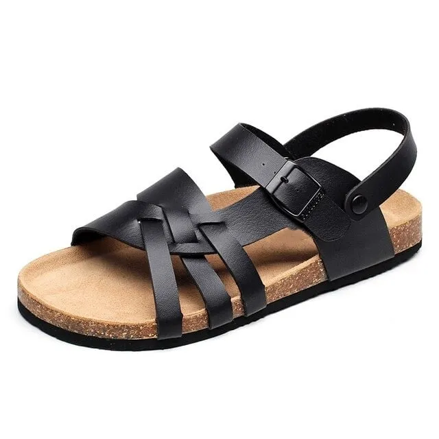 OCW Best Walking Orthopedic Sandals For Men Elastic Cork Unique Summer