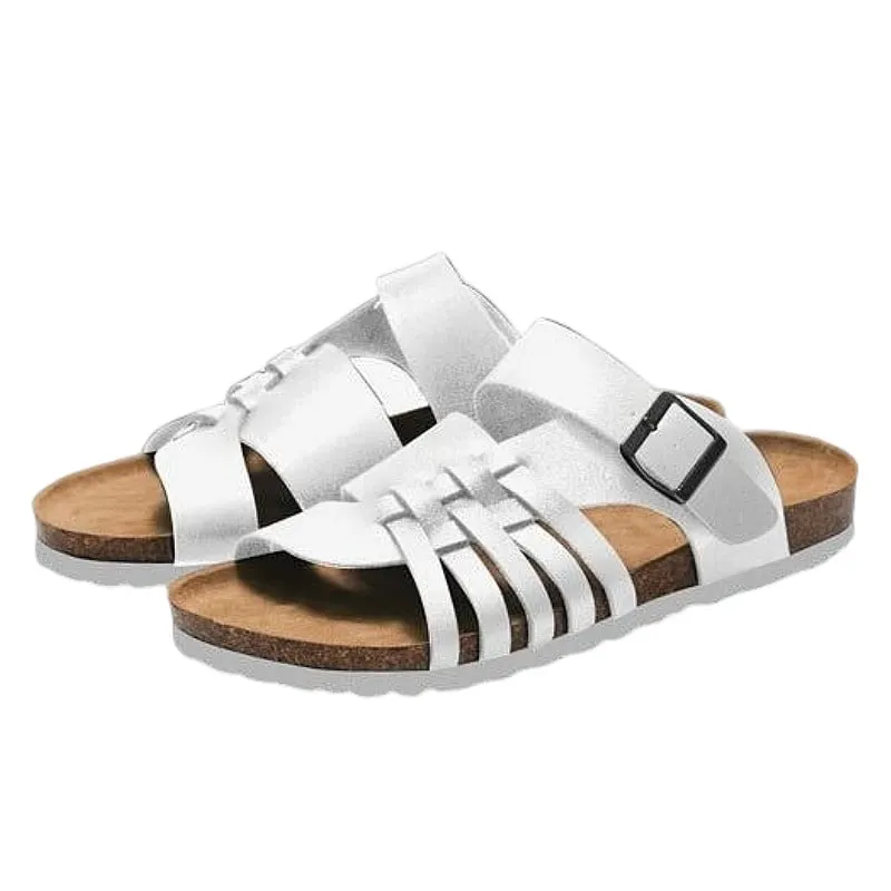 OCW Men Flat Arch Support Cork Slides Light Orthopedic Sandals