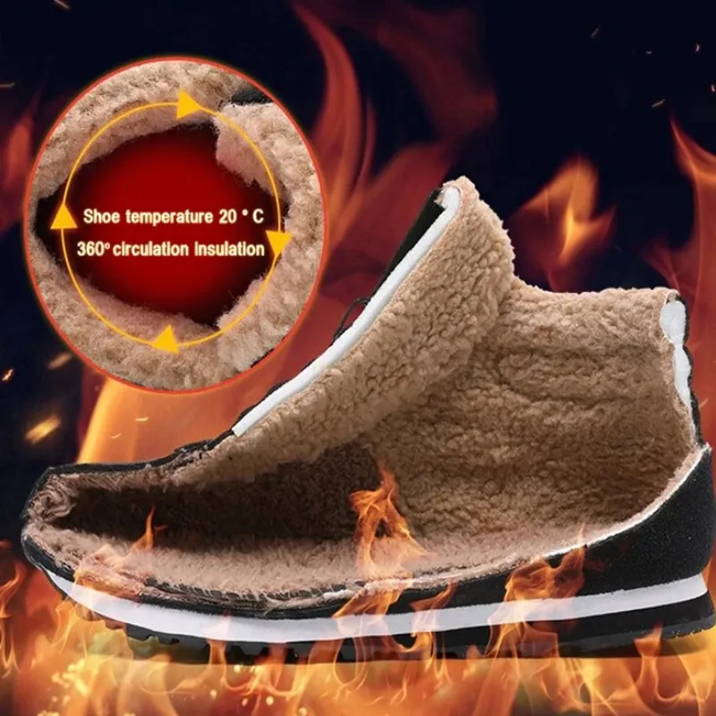 OCW Orthopedic Shoes For Men Comfortable Warm Fur Line Walking Shoes